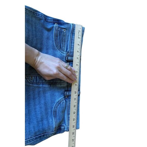 Spanx Jeans size L Blue Lightly Flared Pull On Denim Pants - Picture 6 of 6